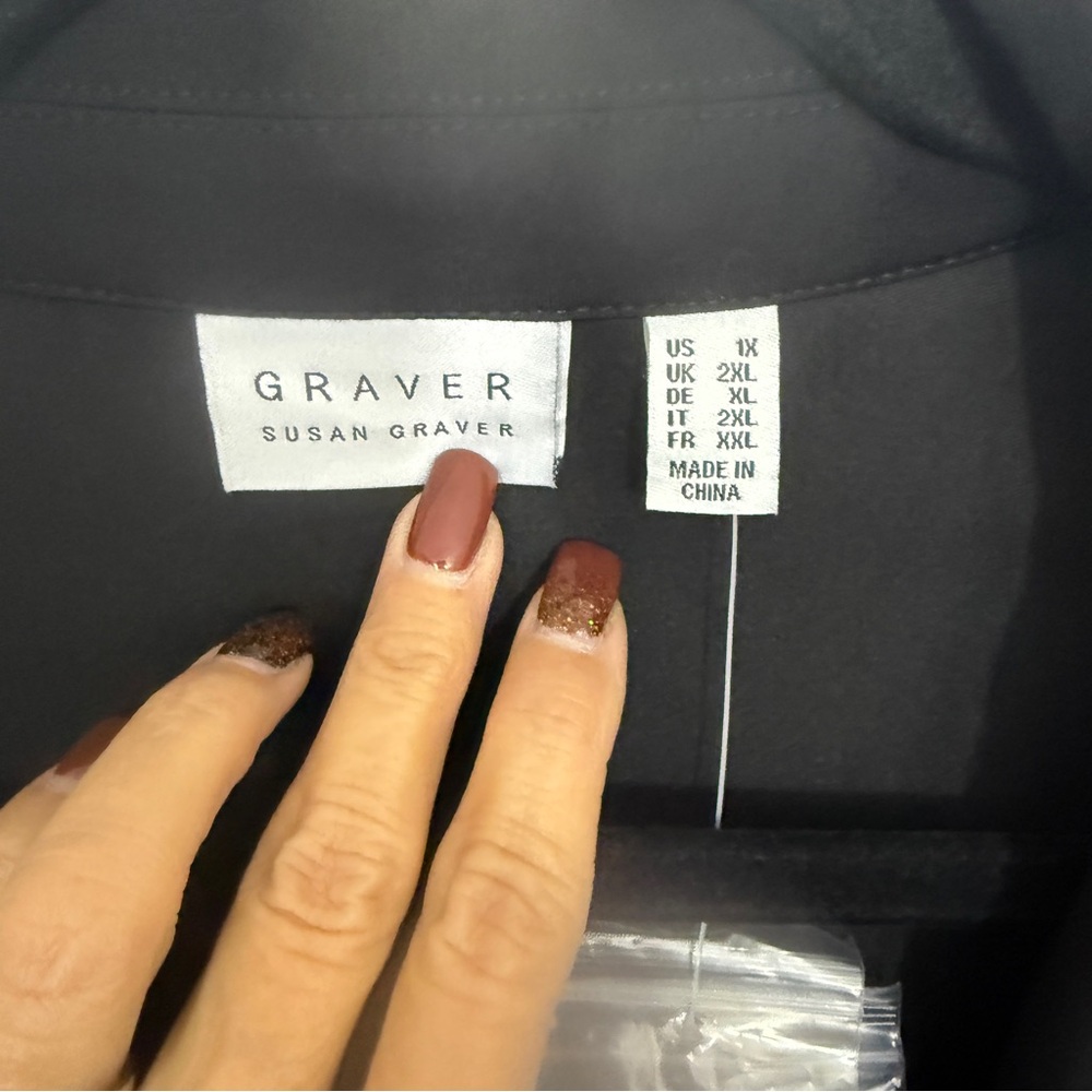 Susan Graver Black Double Breasted Career Blazer Jacket NWOT - Picture 4 of 8